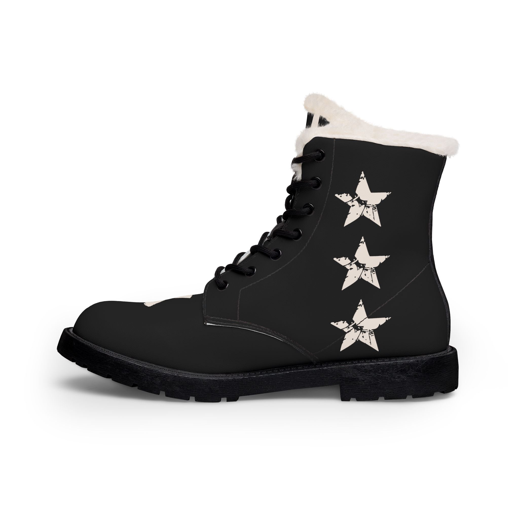 Unisex Fur and Leather Boots