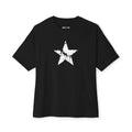 Distressed Star Graphic Tee | Statue Lyrix Back Print