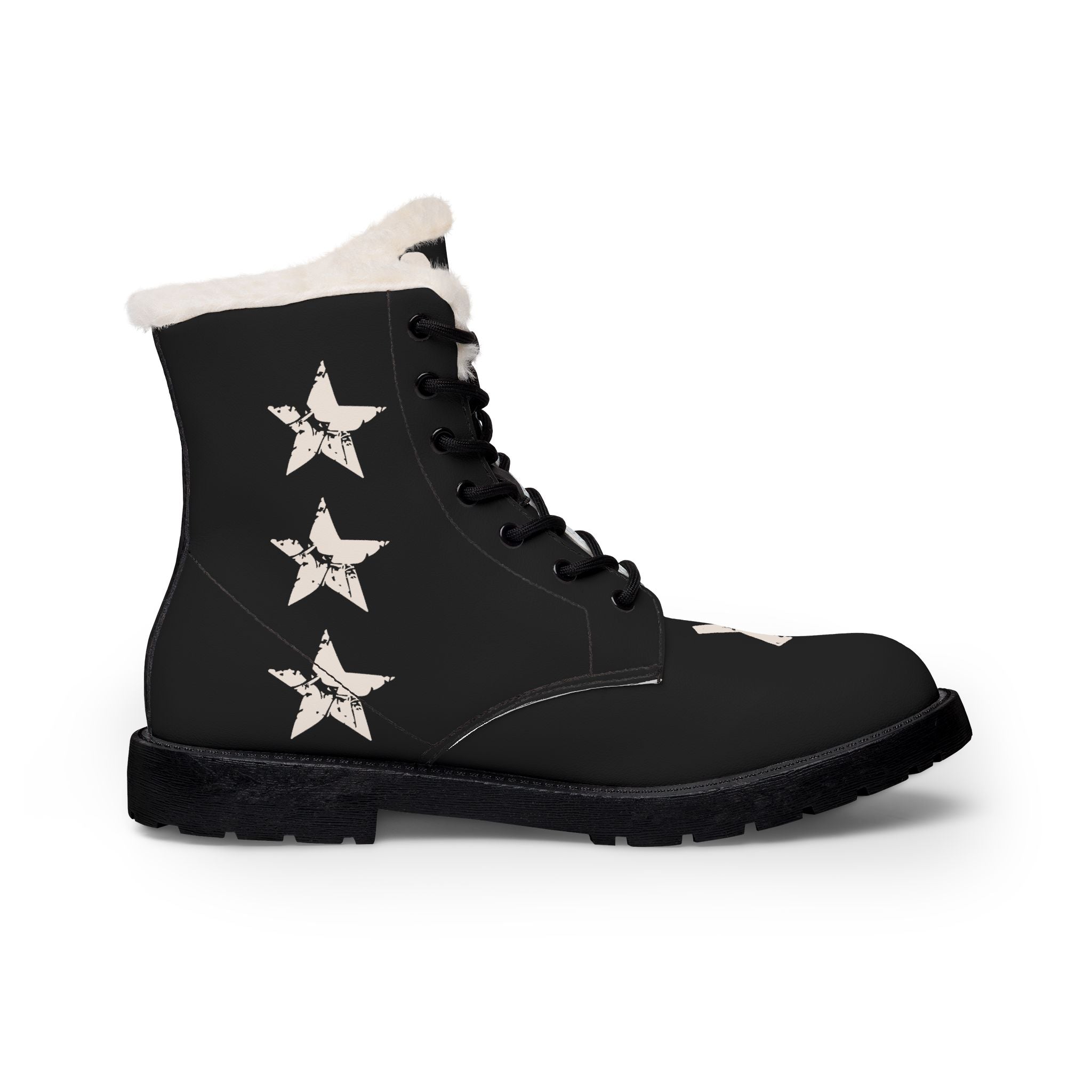 Unisex Fur and Leather Boots